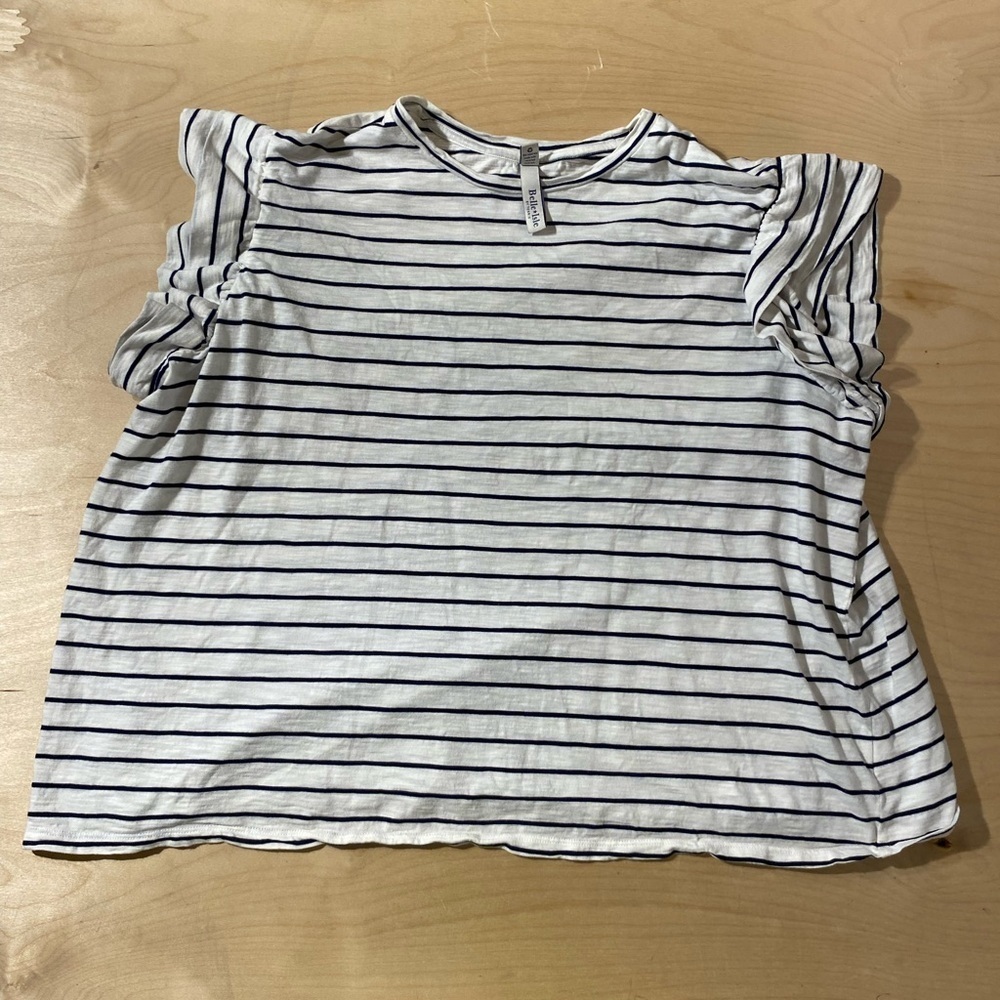 Belle Isle byTorrid  Striped Tee - White and Navy Size 3 (OF)